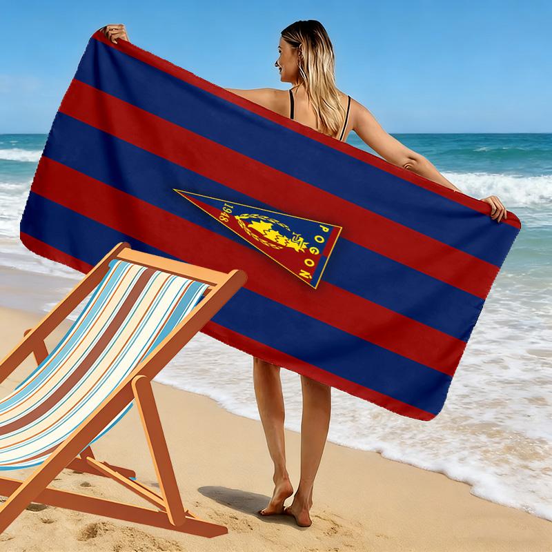 Pogoń Szczecin Print Beach Towel, Large Soft Quick Dry Towel for Beach Camping Swimming