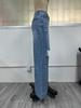 Women's INS Fashion Ripped High-Waisted Wide-Leg Jeans