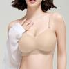 Invisible Bra Women's Beautiful Back Bra Breathable Straight Semi-fixed Cup Underwear Push Up Bra
