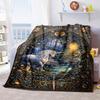 1pc Medieval Pastoral Magic Unicorn blanket, al season lightweigh Poster blanket home office outdoor nap multifunc Poster blanketional blanket