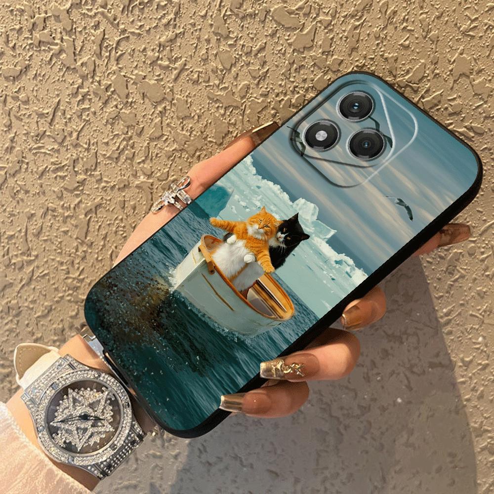 Чехол для Honor X8 X9a X5b Magic5Lite 70 90 X7 8X 200 400 Lite X6 Funda Чехол для телефона Милый Мультяшный Кот