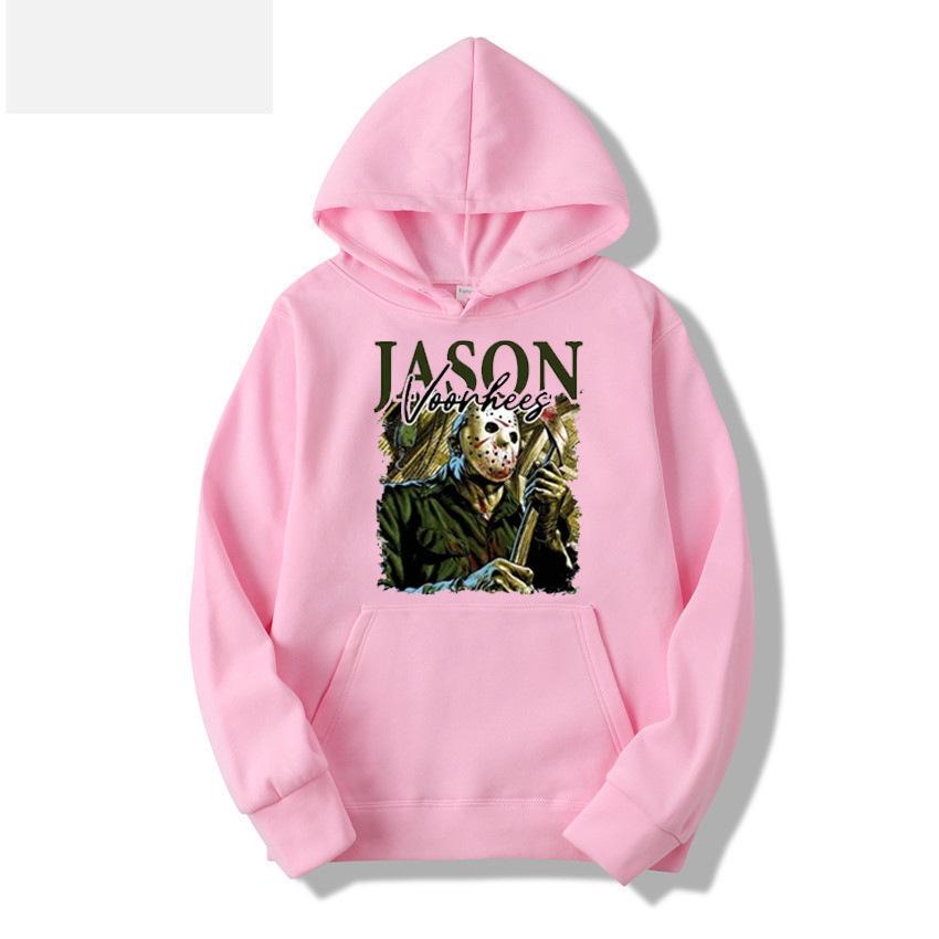Fall Minimalist Retro Horror Movie Print Men And Women Hooded Sports, Halloween
