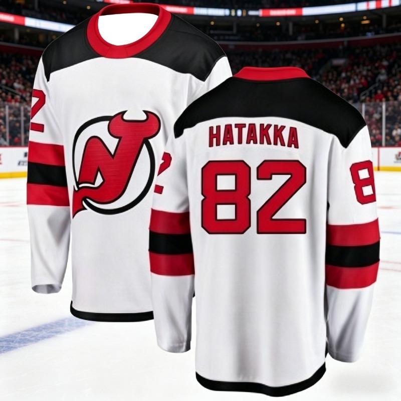 2026 New Jersey Men's New Ice Hockey Training Suit 3D Printed Devil Team White Sport Long-Sleeved Shirt Family