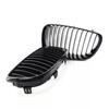 2pcs/Pair Car Front Bumper Grille Kidney Gloss Black For BMW 1 Series E81 E87 2007-2011 Acing Grills Car Styling