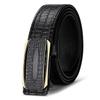 First Layer Cowhide Men's Belt Genuine Leather Automatic Buckle Casual Crocodile Belt Men's Business Belt Middle Aged and Young