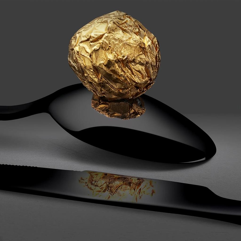 Набор столовых приборов из черной нержавеющей стали на 12 персон, Набор столовых приборов, Кухонная посуда, Вилка, Нож, Ложка, Безопасно для мытья в посудомоечной машине