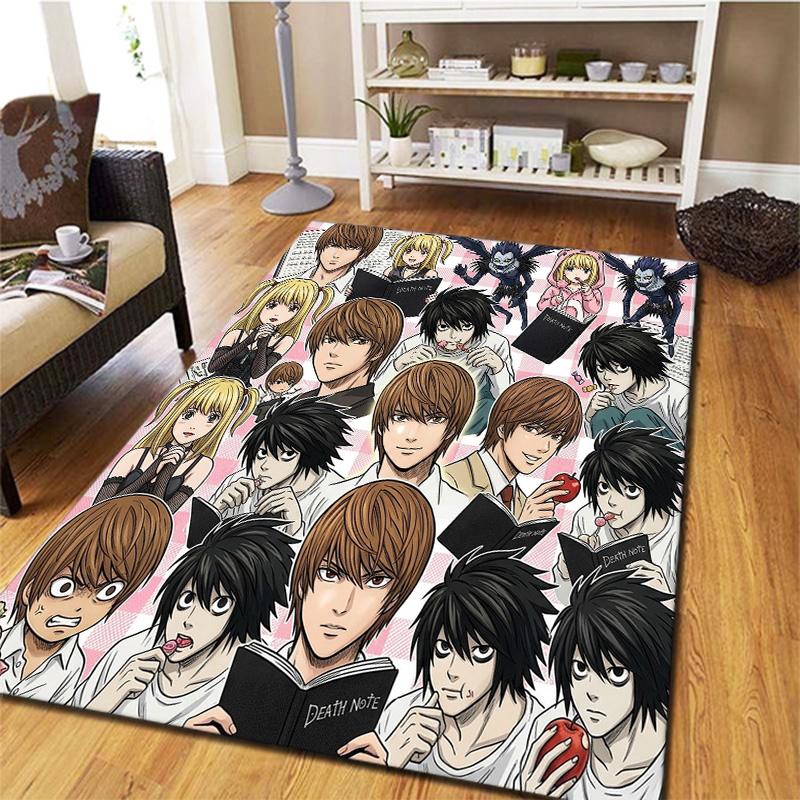 Death Note Carpet Rug For Living Room Bedroom Home Sofa Decoration Kids Play Nonslip Floor Mat