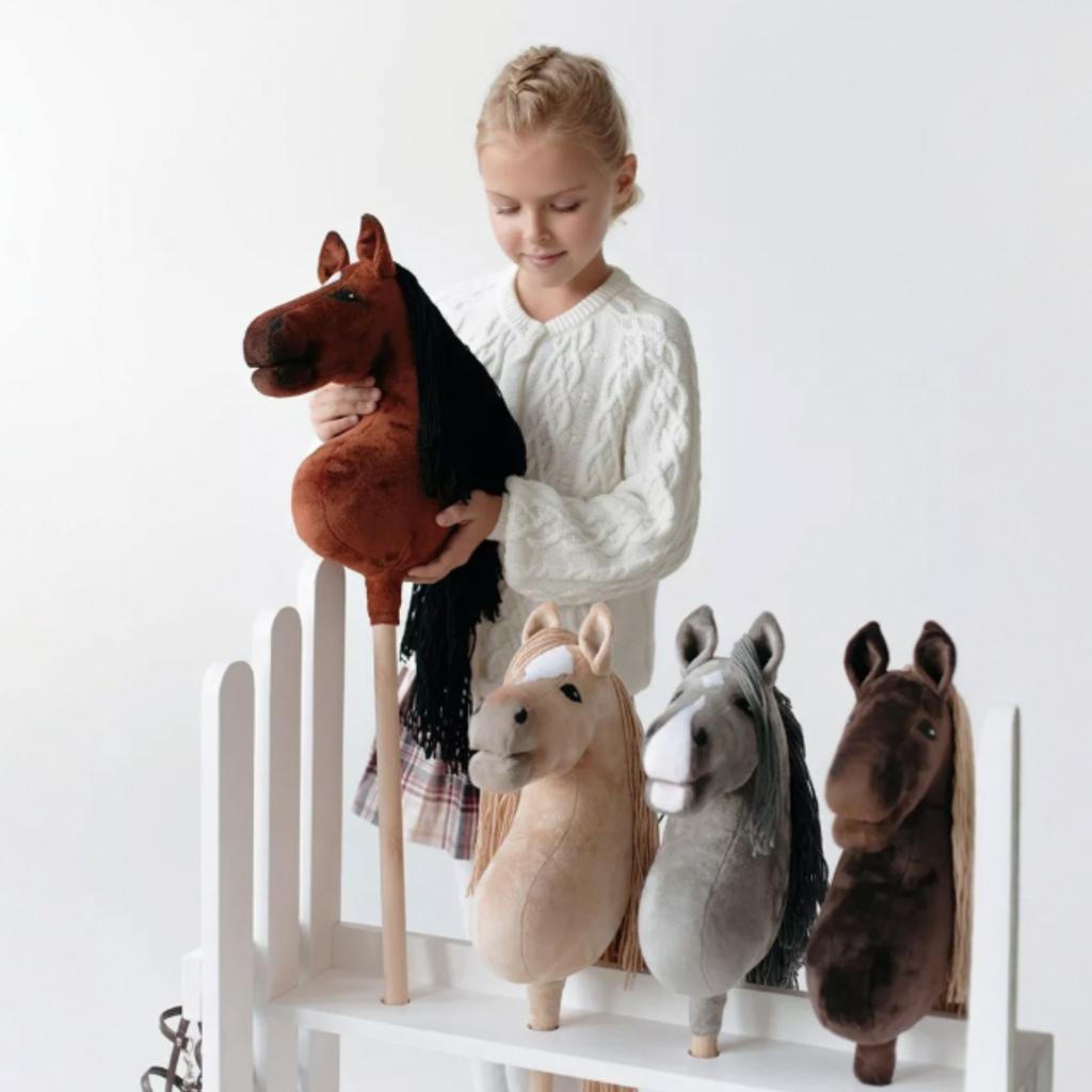 Лошадка на палке Коричневая голова лошади + Гребень [-Hobbyhorse5]