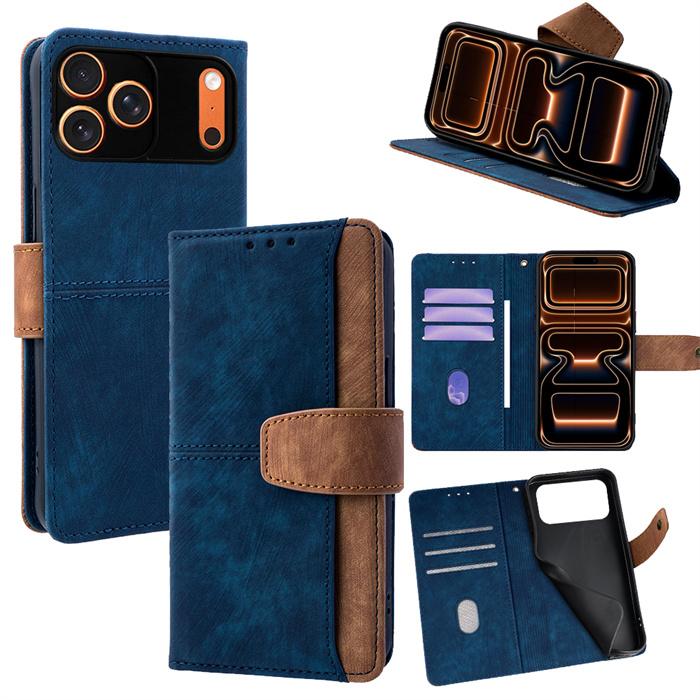 Lichicase Skin Feel Leather Shockproof Back Cover for vivo IQOO Neo 11 5G Magnetic Closure Stand Phone Case