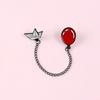 Adorable Cartoon Chain Jewelry Brooch Featuring Cute Red Balloon And Boat Design