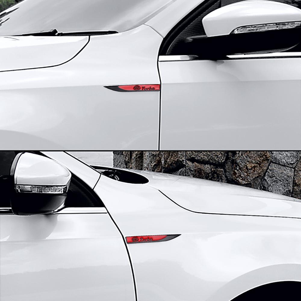 2Pcs 3D Metal Car Fender Side Body Decoration Stickers For KIA Sportage Ceed Sorento Cerato Optima Picanto Rio Soul K5 K4 K3 K2 xcpk70