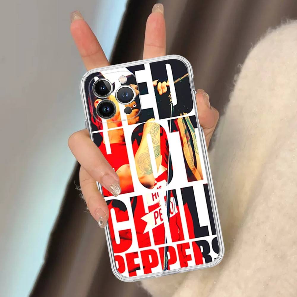 Прозрачный чехол для телефона с изображением группы Red Hot Chili P-Peppers для IPhone 17 Air 16 Pro Max 15 14 13 12 11Plus Ударопрочный чехол