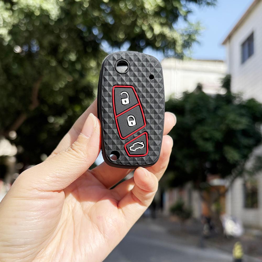 Защитный чехол-брелок для Fiat Panda Dot Grande Punto Linea Stilo Streetka Bravo Силиконовый держатель для смарт-ключа автомобиля