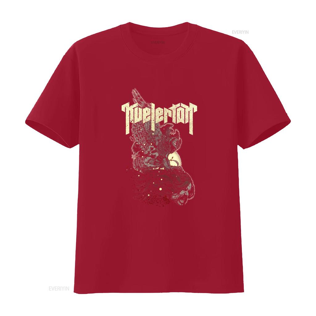 KVELERTAK CD Logo Decapitation Owl Flying with Head T Shirt 2X New Split Meir vintage Washed designer clothes Breathable