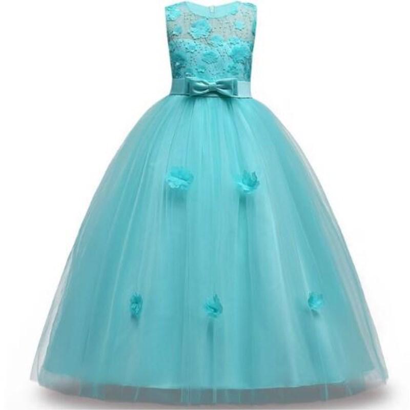 Прогулочные платья для девочек Платья с цветочным принтом Платья для детей Длинные танцевальные платья для выступлений на фортепиано Платья для вечеринок и банкетов