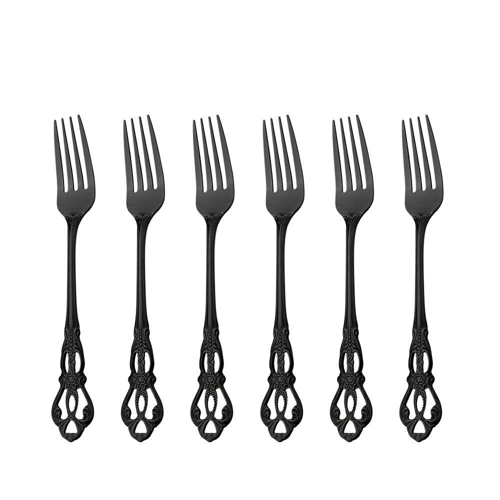 Royal Cutlery Silver Stainless Steel Sets Vintage Spoons Colorful Dinnerware Forks Kitchen Tableware Dinner Western Silverware