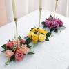 Simulated Candle Rings Wreaths Silk Fake Rose Flower 20cm Artificial Flowers  Wedding Decoration