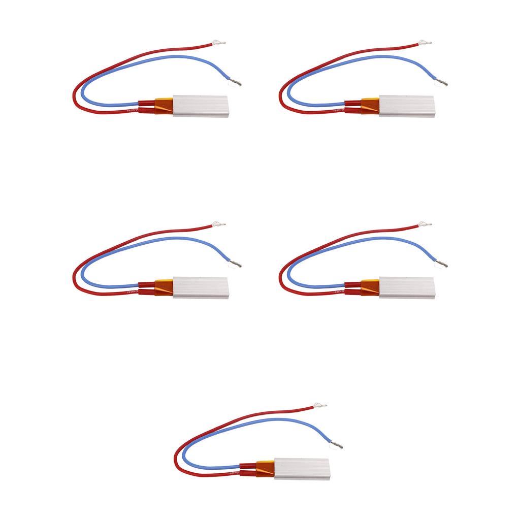 5 шт. Нагревательный элемент PTC Алюминиевый корпус Керамический термостат Нагревательная пластина 220 В 200 градусов Цельсия Красный Синий Кабель