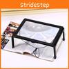 Foldable Portable A4 Rectangular 3x Reading Magnifying Glass With Led Light For Seniors Desk Reading Tool