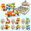 Self-Locking Street View Series/Fire Rescue Team Building Blocks Creative Egg