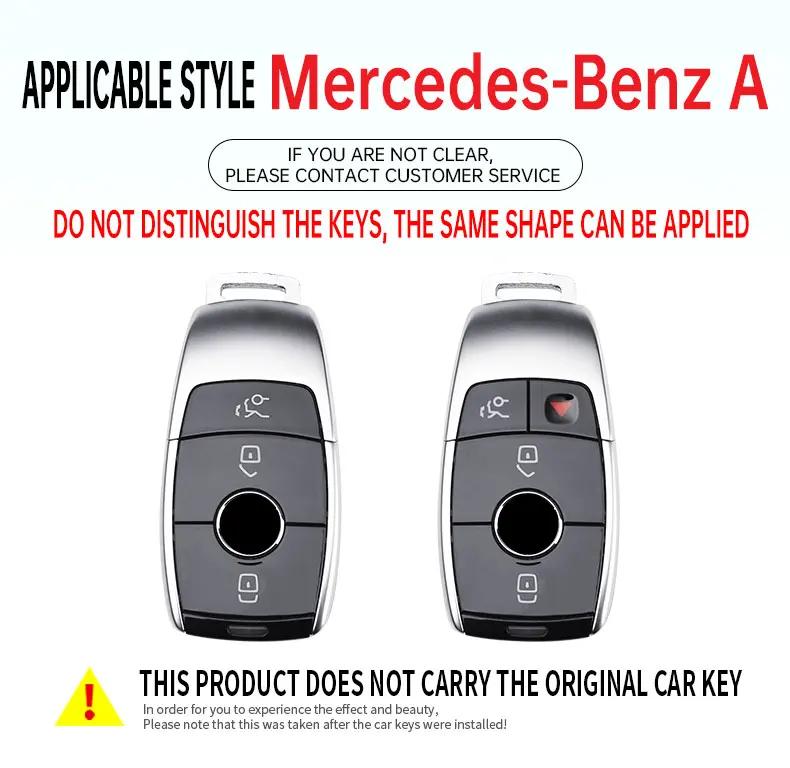 TREEA1 2025 New Car Key Case Cover For Mercedes Benz A B C E S G GLB GLC GLE Class GLS W177 W205 W213 W222 G63 X167 E200 E300 AMG Acces