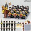 M8148 Qing Dynasty Investment Form Yong Character Army Assembled Building Block Villain Brown Horse Baseplate Toy Set
