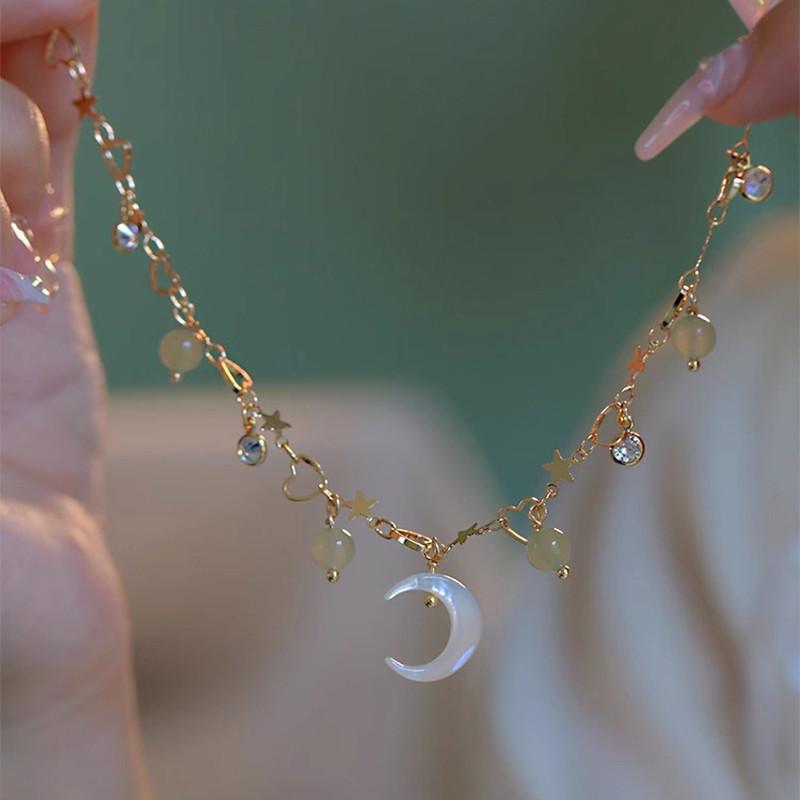 IFME браслеты с кристаллами и звездами и луной для женщин, корейский браслет с резным кулоном в форме сердца, модные аксессуары, ювелирные изделия