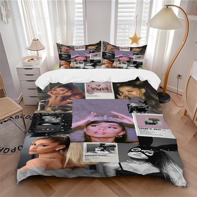 3Pcs Music Artistry Ariana Grande Bedding Sets For All Sizes New 3D Printed Bed Cover Comforter Duvet Cover Pillowcase Bedroom Decoration
