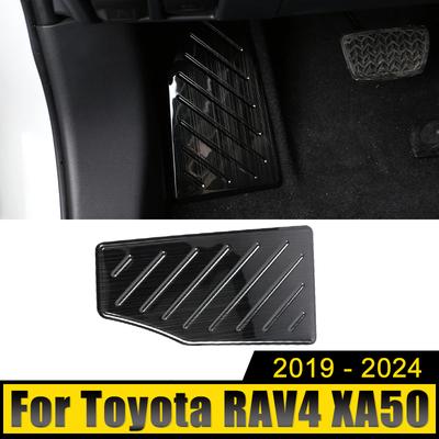 Для Toyota RAV4 XA50 Hybrid 2019 2020 2021 2022 2023 2024 RAV 4 нержавеющая автомобильная подставка для ног педаль накладка отделка нескользящий чехол накладка