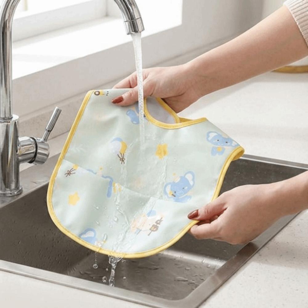 Adjustable Toddlers Feeding Apron Waterproof Baby Apron Practical Baby Feeding Bib Mealtime