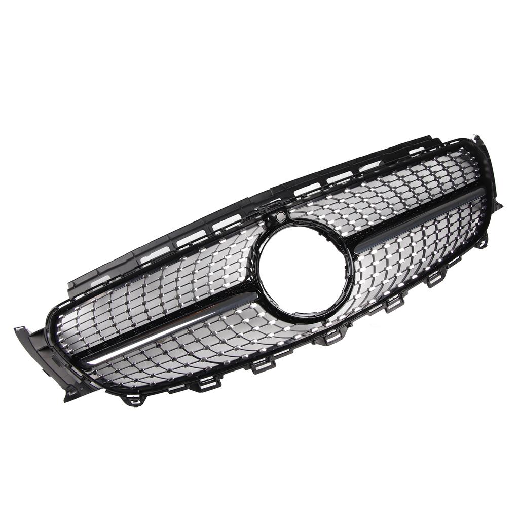 Diamond Style Front Grille Grill Gloss Black Fit for W213 2016‑2019