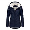 Autumn and Winter New Women's Clothing Solid Color Medium Long Cotton Jacket for Women