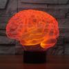 Creative 3D Brain Night Light 16 Colors Changing USB Power Remote Control Touch Switch Decor Lamp Optical Illusion Lamp LED Table Desk Lamp