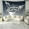 SA Spurs Wall Tapestry Aesthetic Wall Hanging Printed Fabric Blanket Decorative Tapestries for Bedroom Living Room Home Decor