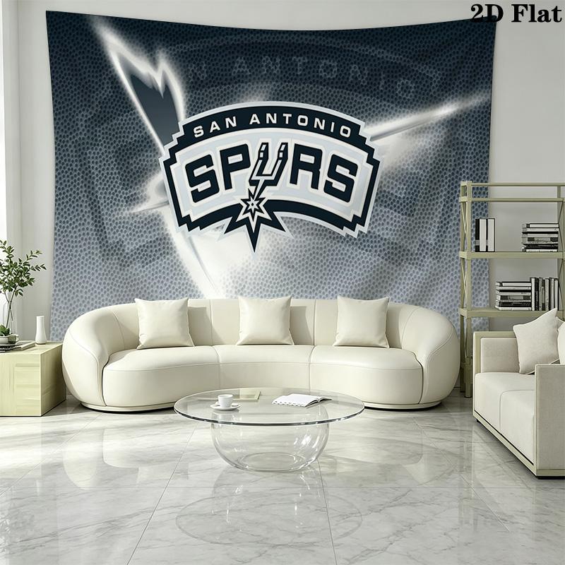 SA Spurs Wall Tapestry Aesthetic Wall Hanging Printed Fabric Blanket Decorative Tapestries for Bedroom Living Room Home Decor