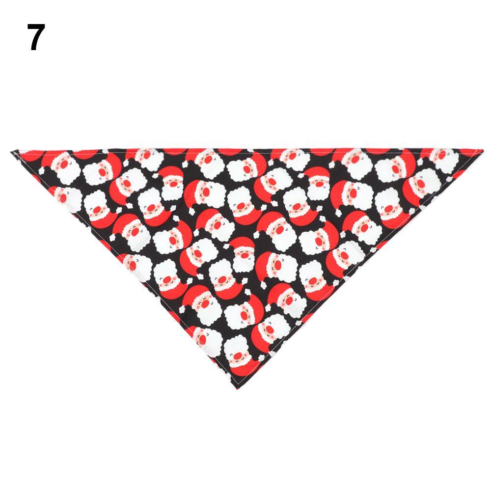 Santa Claus Pet Costume Accessories Printing Bibs Pet Bandana Collar Triangle Scarf Dog Cat
