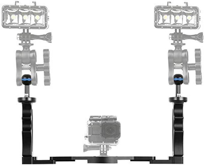 Yamart Подводная камера Крепежная система для корпуса, держатель, базовый комплект, совместимый с дайвингом, производители, черный (GoPro, Олимпус, Кэнон, Никон, Сони)