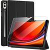 Case + Tempered Glass - E.F.Connection - for Samsung Galaxy Tab S10 Plus / S9 Plus - Black Shockproof Case