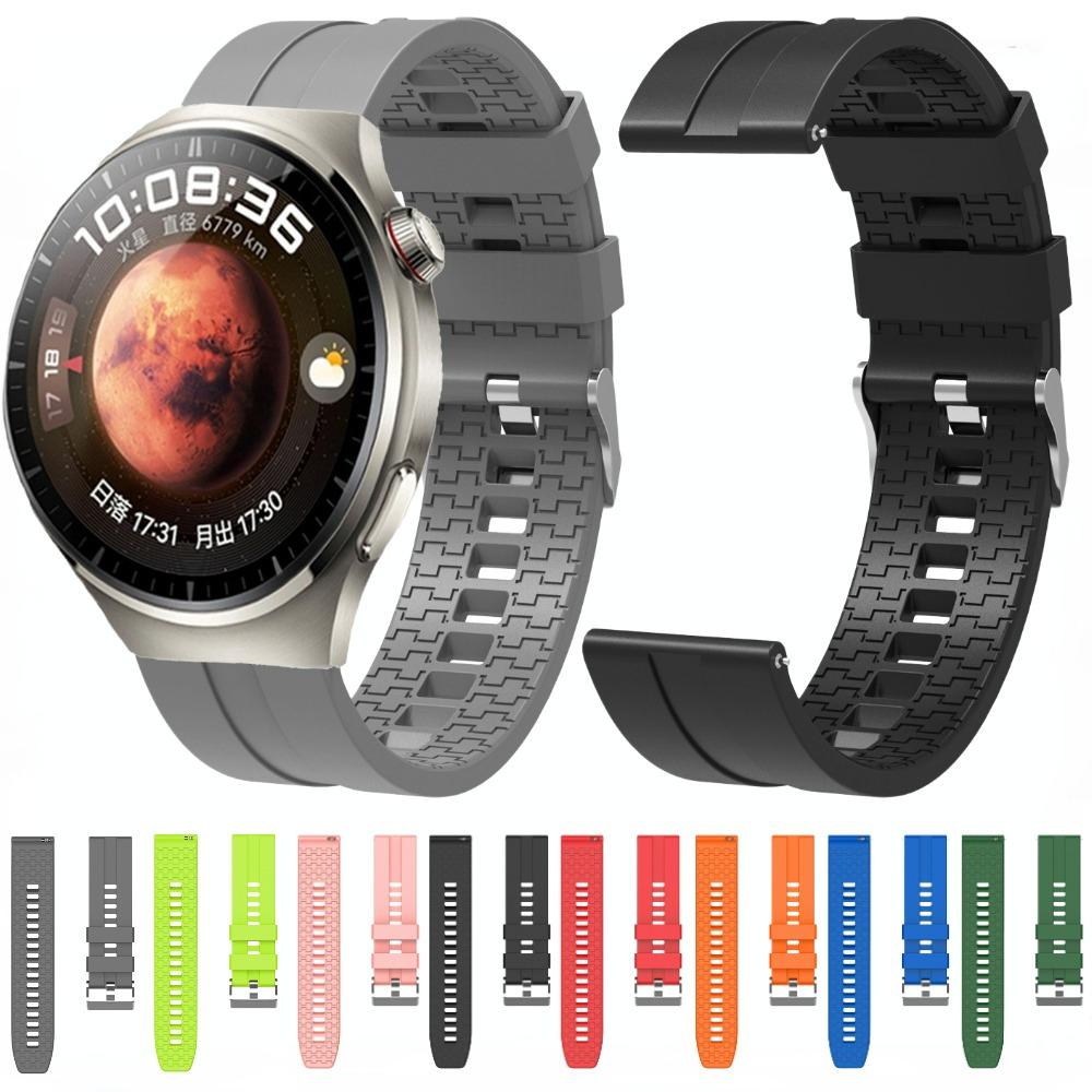 Силиконовый ремешок 22 мм 20 мм для Huawei Watch 4/GT3 Pro GT 2 2e 3 46 мм Браслет для Samsung Watch 3/4/5/6/Gear S3/Amazfit GTR/GTS 4