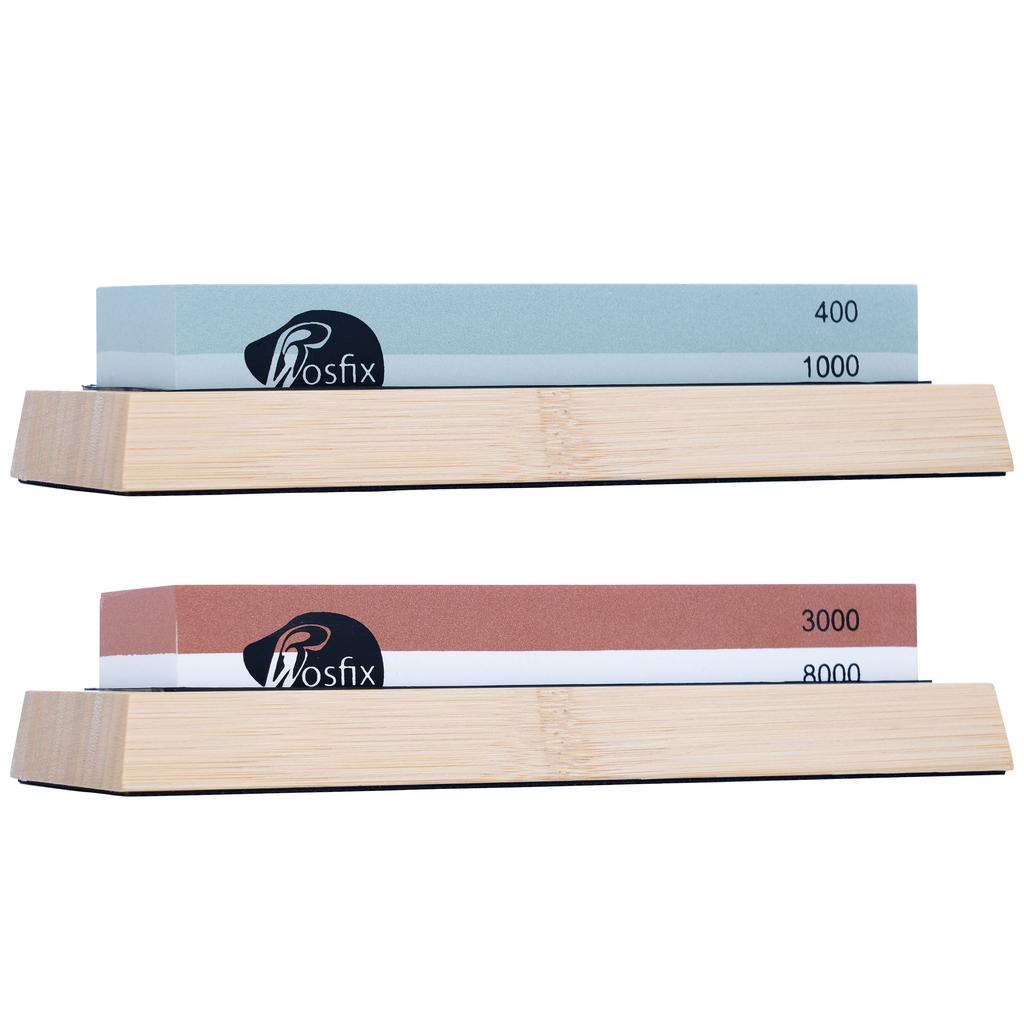 Set Of Stones / Sharpener / Water Stone For Sharpening Knives With Base (400, 1000, 3000, 8000)
