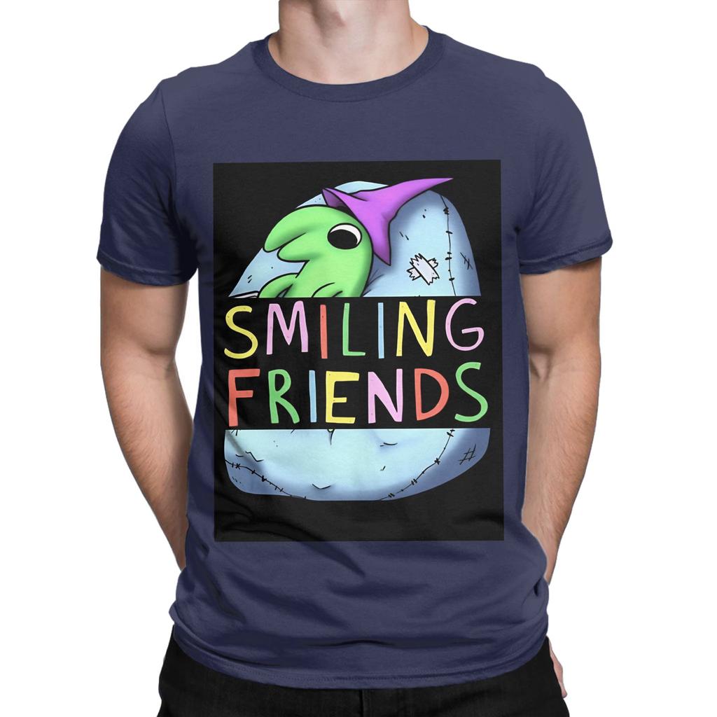 Gleb Smiling Friends Graphic Funny 100 Cotton TShirt Smiling Friends Season 2 Tees Tops For Unisex