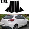 Для Toyota Vitz Yaris Хэтчбек XP130 2014- Глянцевый Черный Наклейка на Окно Стойки Столбики Декаль Накладка Отделка Двери Автоаксессуары