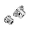 2pcs 18 Tooth Small Gear Honey Extractor Gear Silver Screw And Wrench Set  Manual Type Equipment