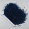 New 1M 5M 10Meter 8-10CM Navy Ostrich Feathers Trims Ribbon Fringe White Ostrich Feather For Craft Ribbon