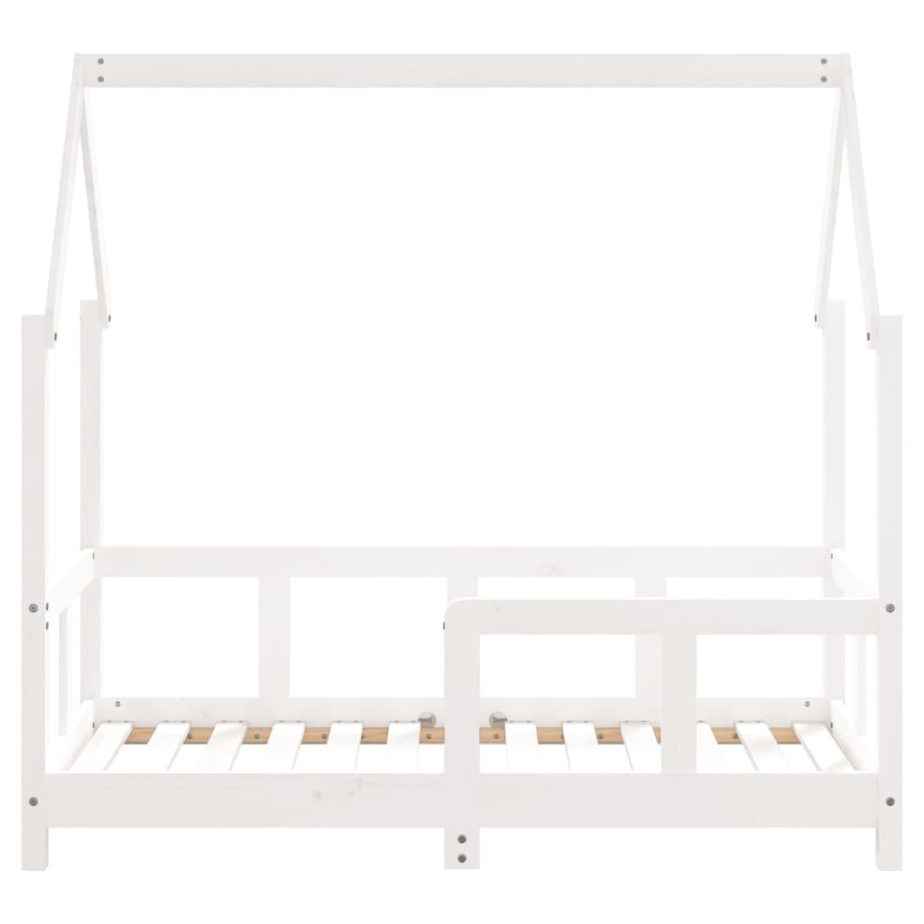 Kids Bed White 70 x 140 cm Solid Pine Wood