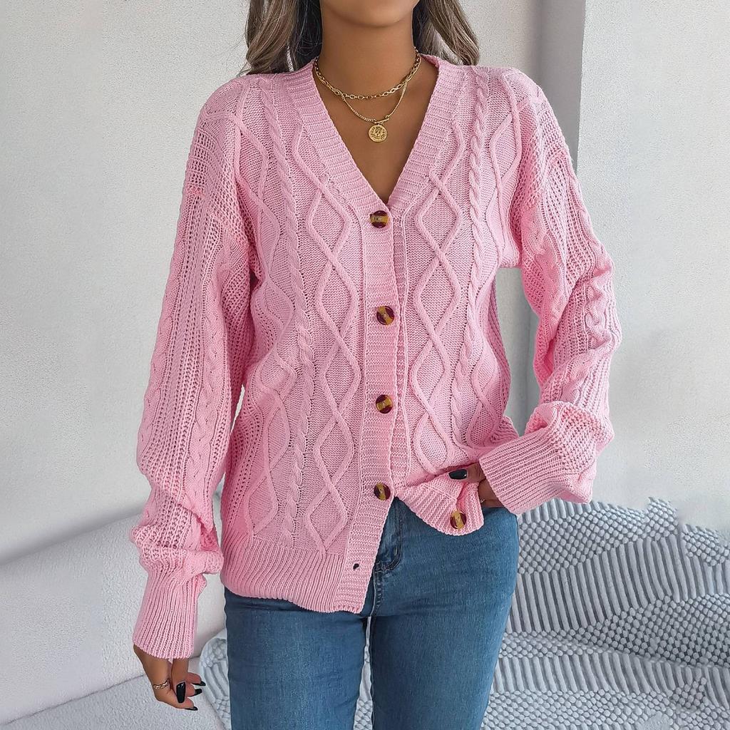 Женская мода повседневная с длинным рукавом на пуговицах вязаный кардиган свитер куртка однотонный кардиган пальто