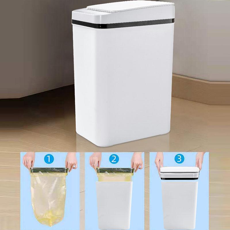 Intelligent Trash Can Home Waste Bin Induction Garbage Bucket Electric USB Charging Sensor Automatic For Kitchen Bathroom