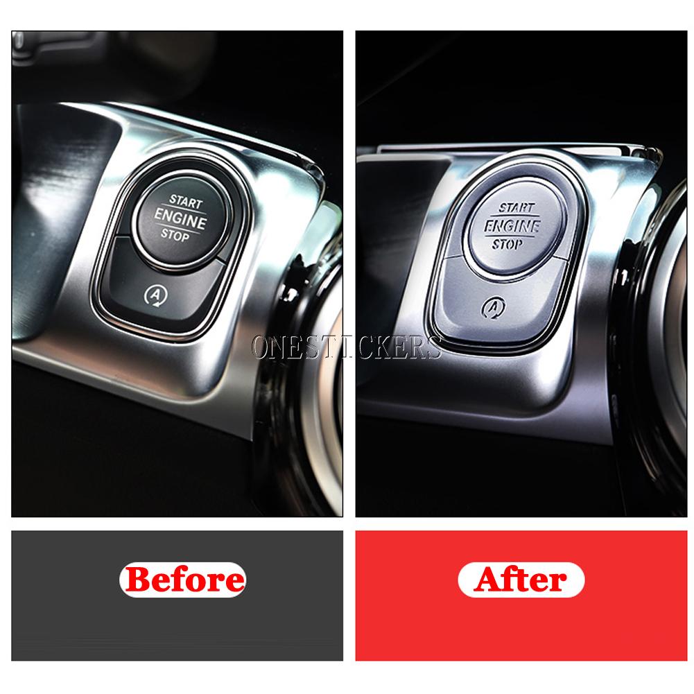 For Mercedes Benz A B CLA GLB GLA Class W177 V177 W247 C118 W118 X247 H247 AMG A35 A45 Car Engine Start Stop Button Trim Cover