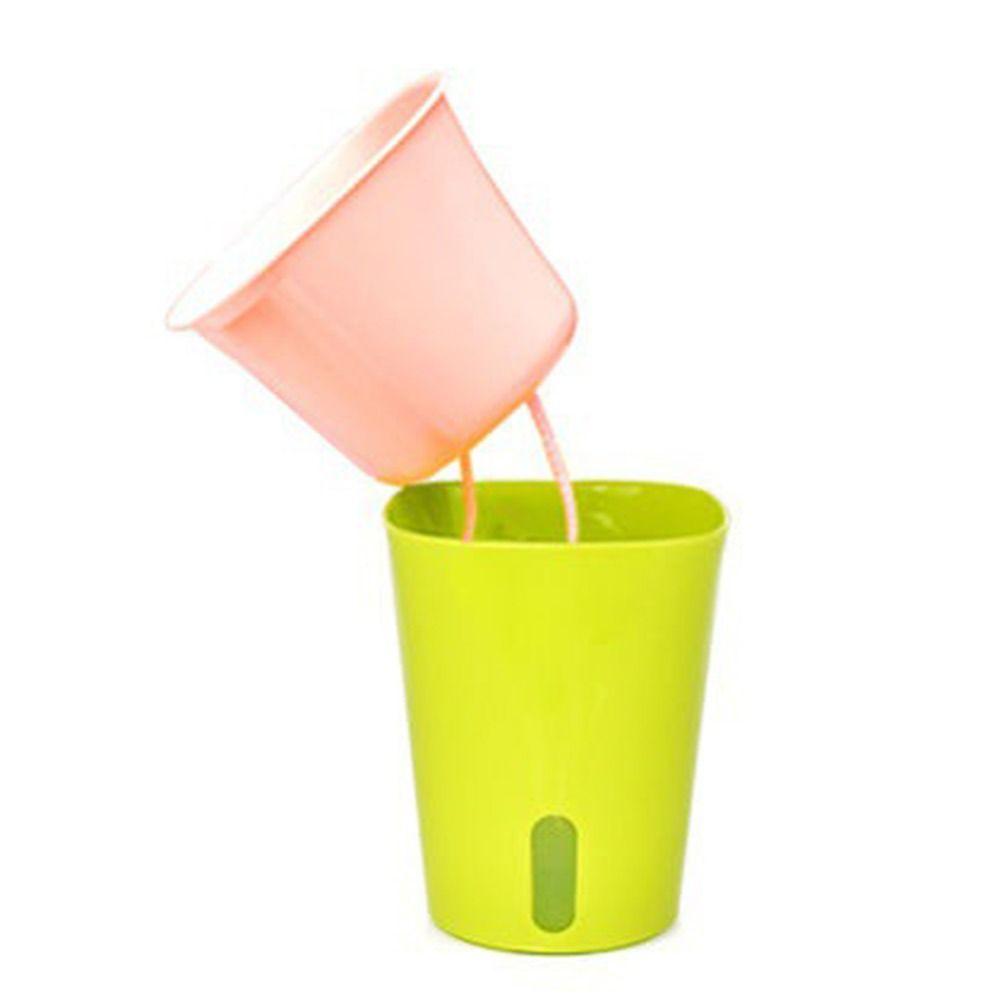 Automatic Living Room Decor Gardening Flower Pots Plastic Soil Cultivation Small Pot Desktop