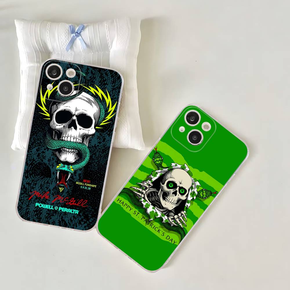 P-Powells P-Peraltas Мультяшный скейтборд Чехол для телефона iPhone 16 15 Promax iPhone 14 11 12 Высококачественный 13 Pro Силиконовый
